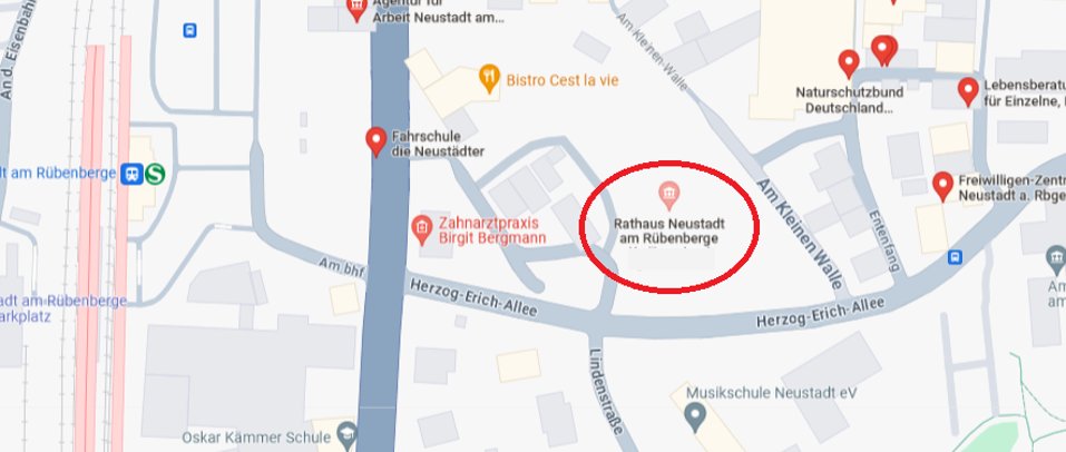 Öffnungszeiten & Kontakt Stadtverwaltung Neustadt am Rübenberge