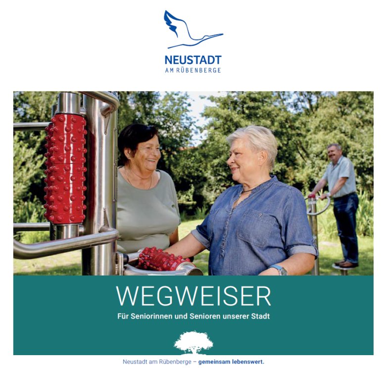 Cover des Seniorenwegweisers der Stadt Neustadt am Rübenberge