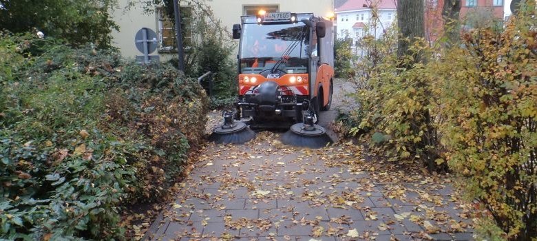 Kehrmaschine im Einsatz