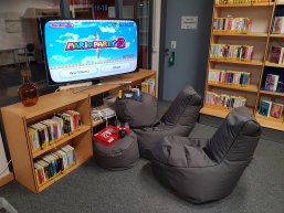 Gaming-Ecke der Stadtbibliothek