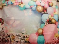 Fotohintergrund Party mit Luftballons