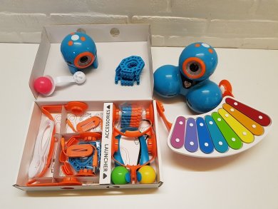Roboter Dash und Dot mit Zubehör: Xyolphon und Katapult