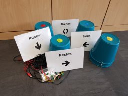 Makey Makey Platine mit Eimer-Tertris