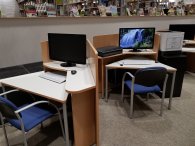 Arbeitsplätze mit PC, Internet in der Stadtbibliothek