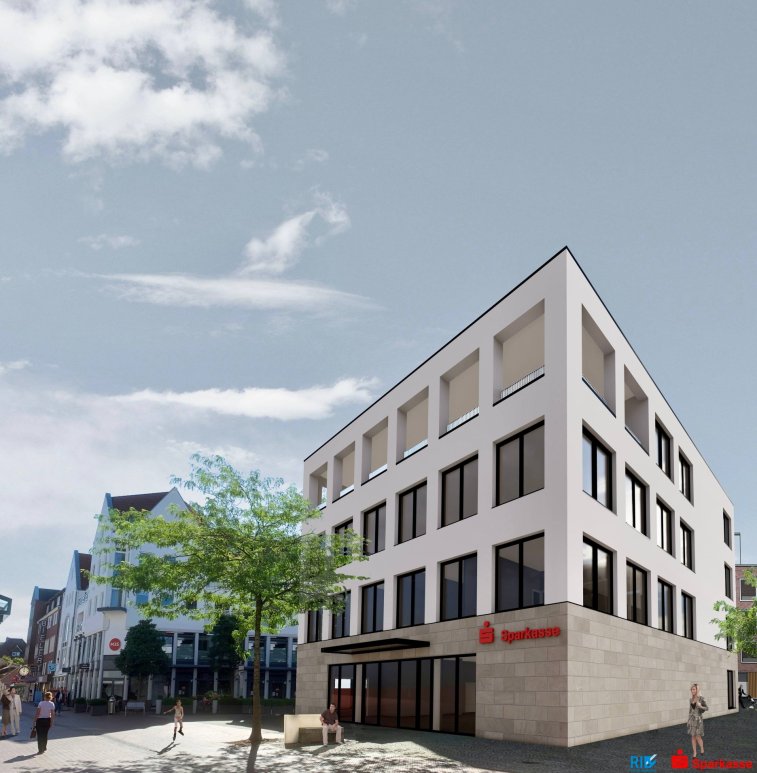 Visualisierung neues Sparkassengebäude