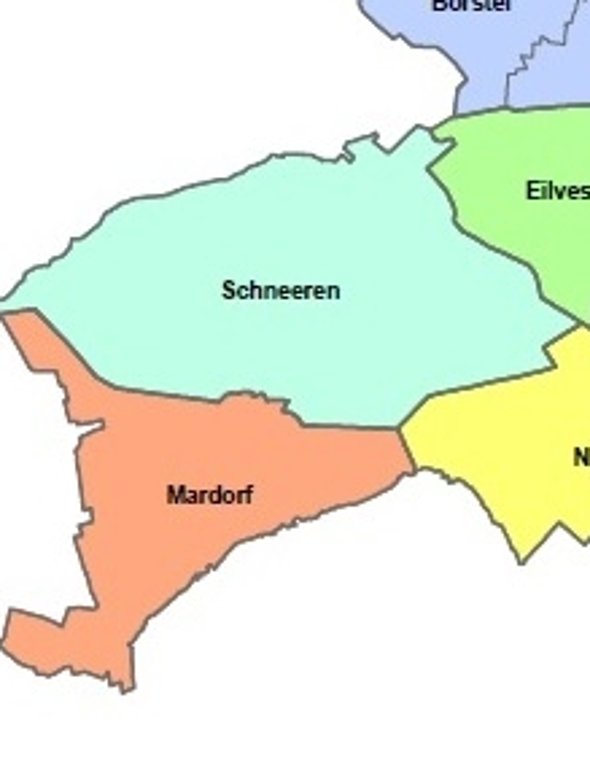 Übersicht Ortschaften Neustädter Land Übersichtskarte der Ortschaften Neustädter Land. Die zu den Ortschaften zugehörigen Ortsteile sind farblich gekennzeichnet.