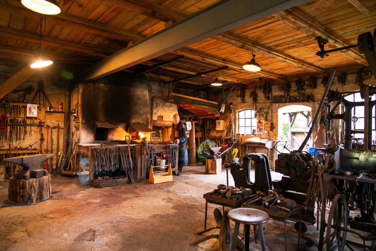 Blick in das Hufschmiedemuseum in Helstorf