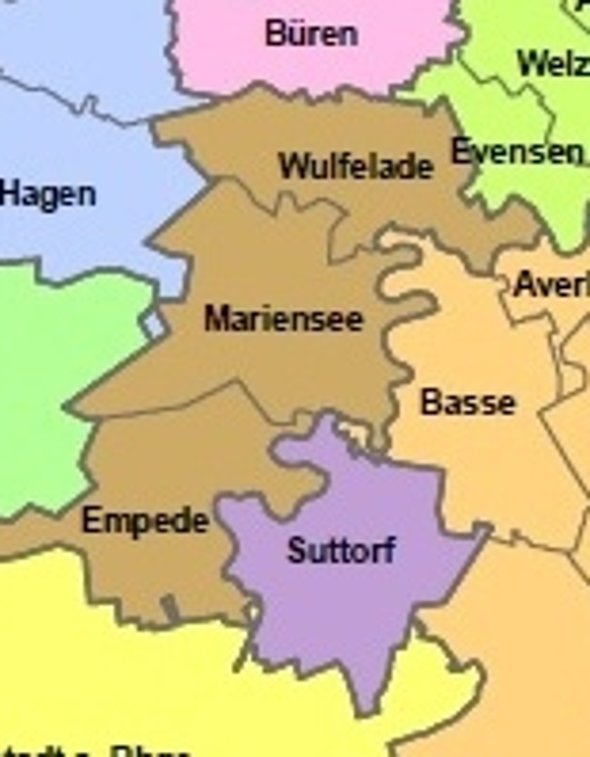Übersicht Ortschaften Neustädter Land Übersichtskarte der Ortschaften Neustädter Land. Die zu den Ortschaften zugehörigen Ortsteile sind farblich gekennzeichnet.