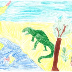 Kira - 9 Jahre. Dinosaurier am Steinhuder Meer