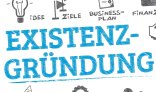 Existenzgründung Konzept Grafik zum Thema Existenzgründung mit den Stichworten Unterstützung, Planung und weiteren