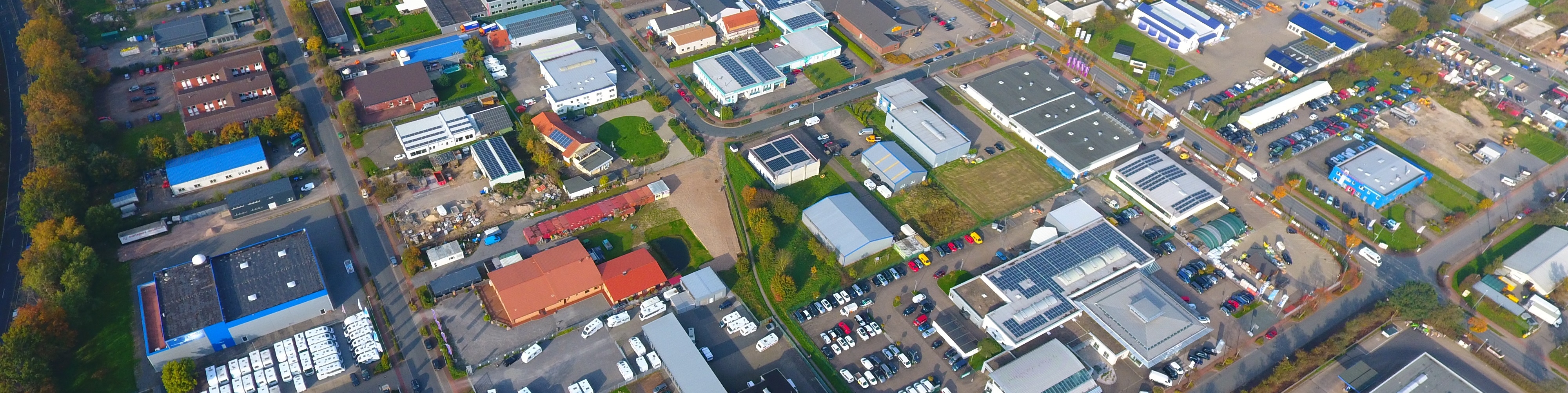 Luftaufnahme Gewerbegebiet Luftaufnahme eines Gewerbegebiets